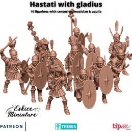 Hastati romanos con gladius