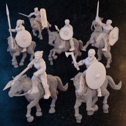 Celtic cavalry with hand...