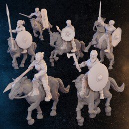 Celtic cavalry with lance...