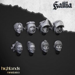 Cabezas femeninas de Gallia