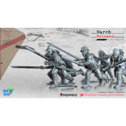 IJA soldiers with spears