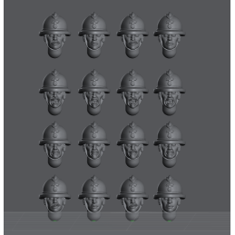 WW2 Heads with Adrian Helmets