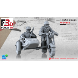 Motocicleta con sidecar 10ª...