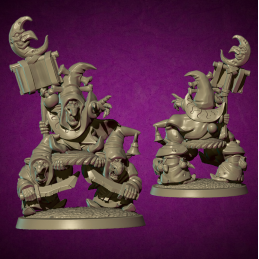 Goblin shaman on shield
