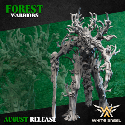 Old tree warrior. Forest...