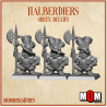 Alabarderos halflings. Barrigas verdes