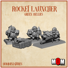 Rocket launcher. Green bellies