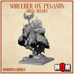 Sorcerer on pegasus. Green...