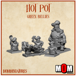 Olla caliente. Barrigas verdes