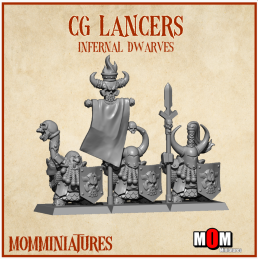 Infernal dwarves with spear...