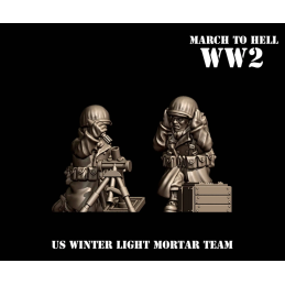 US winter light mortar team