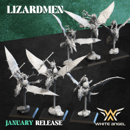 Skycrawler Lizards. White...