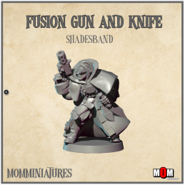 Arma de fusión y cuchillo....