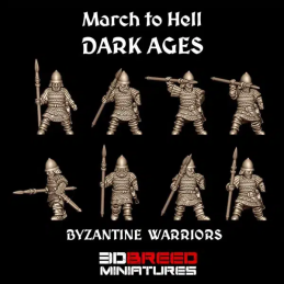 Guerreros con lanzas...