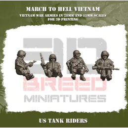 US Army Vietnam Tank Riders