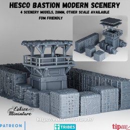 Muros cúbicos de bastión Hesco