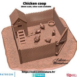 Chicken Coop and Chickens