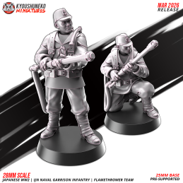 Equipo lanzallamas de la...