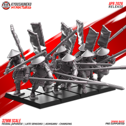Ashigaru cargando. Nipón