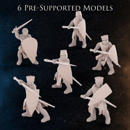 Caballeros cruzados a pie -...