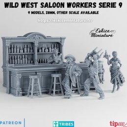 Trabajadores de saloon del...