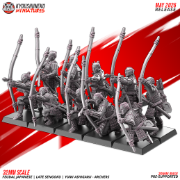 Arqueros Ashigaru con yumi....