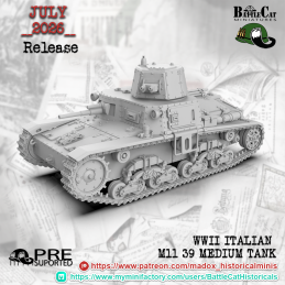 WWII Italian M11/39 Medium Tank