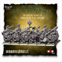 Orc Warriors Hand Weapon and Shield. Blackfang Warclan