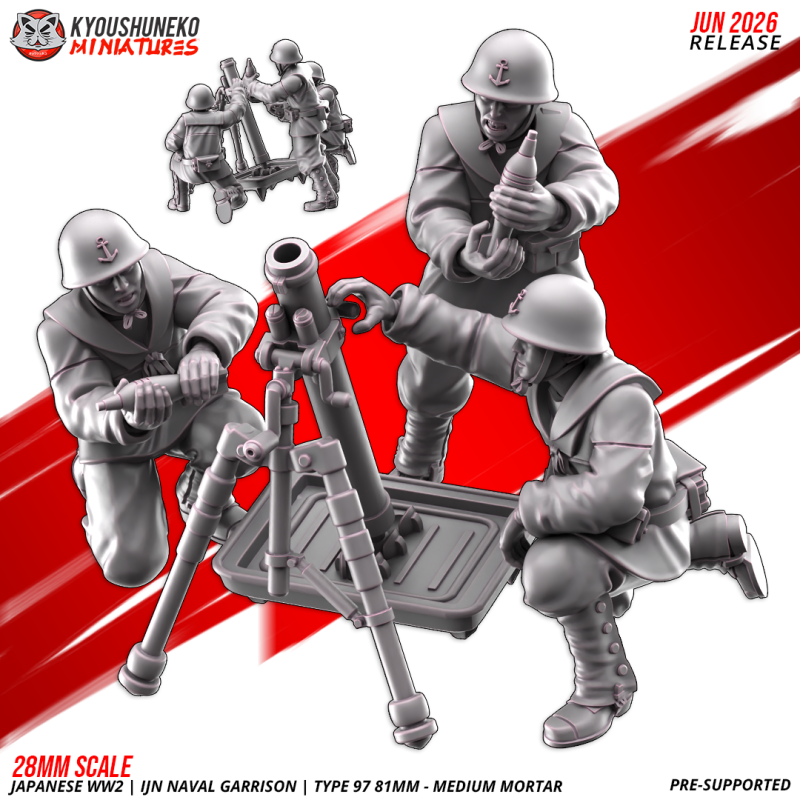 Mortero medio Tipo 97 de 81 mm de la Guarnición Naval IJN
