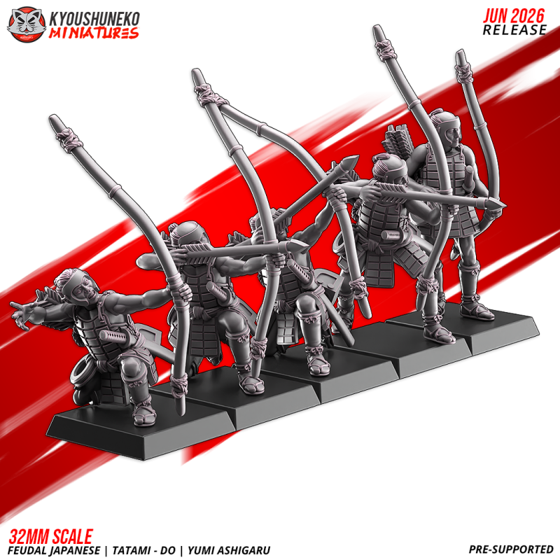 Arqueros Ashigaru Tatami-dō. Nipón