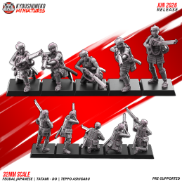Arcabuceros Ashigaru Tatami-dō. Nipón