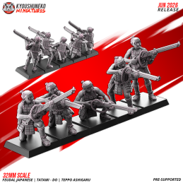 Arcabuceros Ashigaru Tatami-dō. Nipón