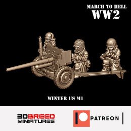 Winter US M1 Anti-Tank Gun