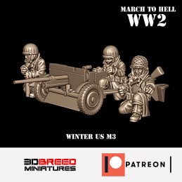 Winter US M3 Anti-Tank Gun