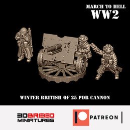 Winter British QF 25-Pounder Gun