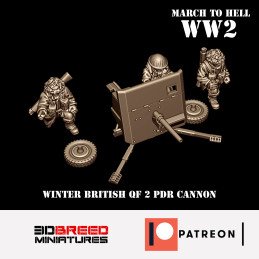 Winter British QF 2-Pounder Anti-Tank Gun