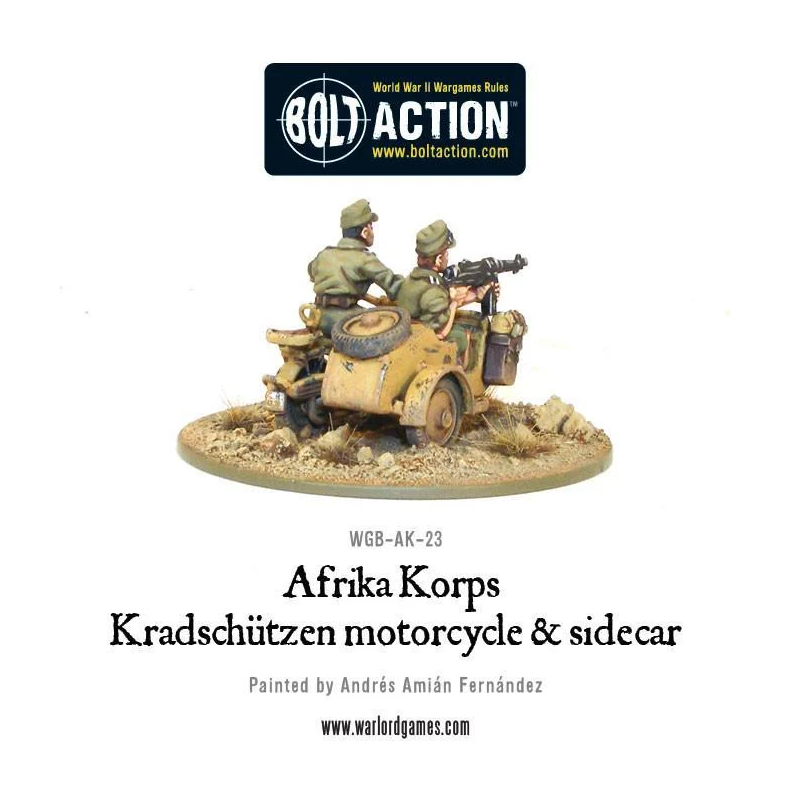 Afrika Korps Kradschutzen Motorcycle & Sidecar