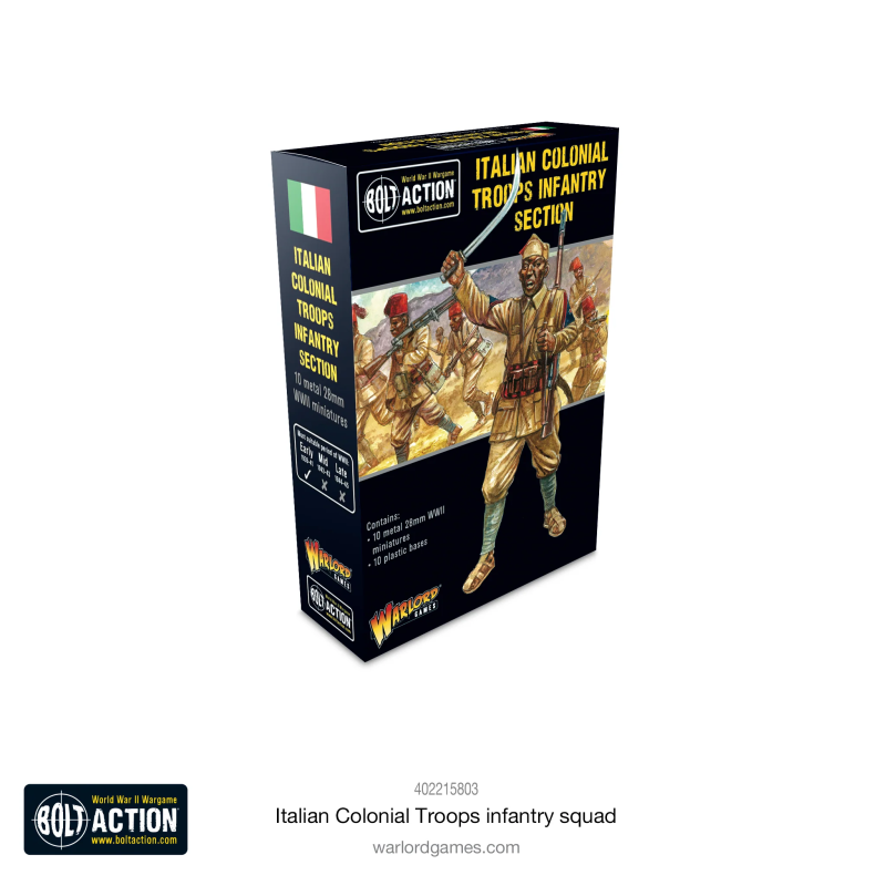 Escuadra de infantería italiano Colonial Troops