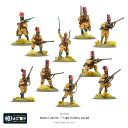Escuadra de infantería italiano Colonial Troops