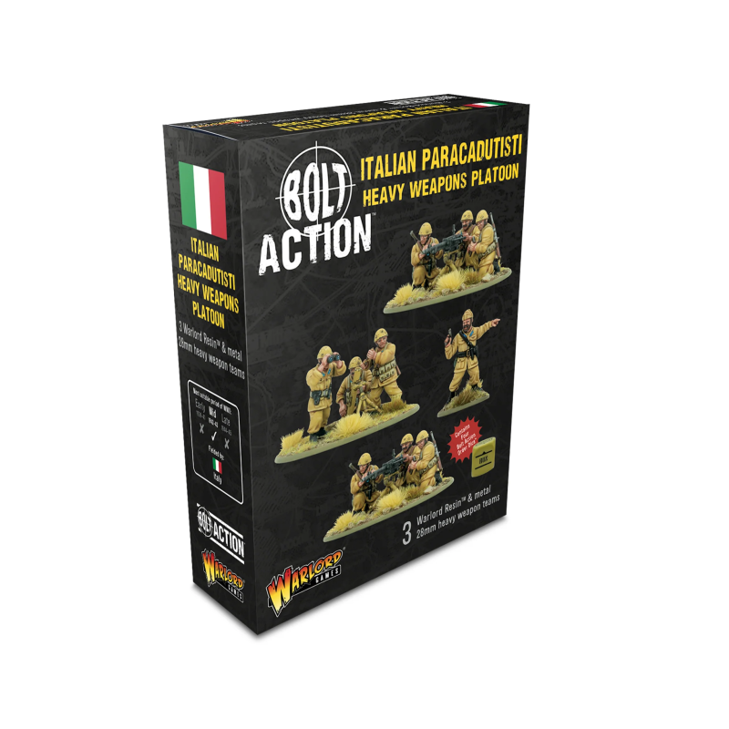 Pelotón de armas pesadas italiano Paracadutisti