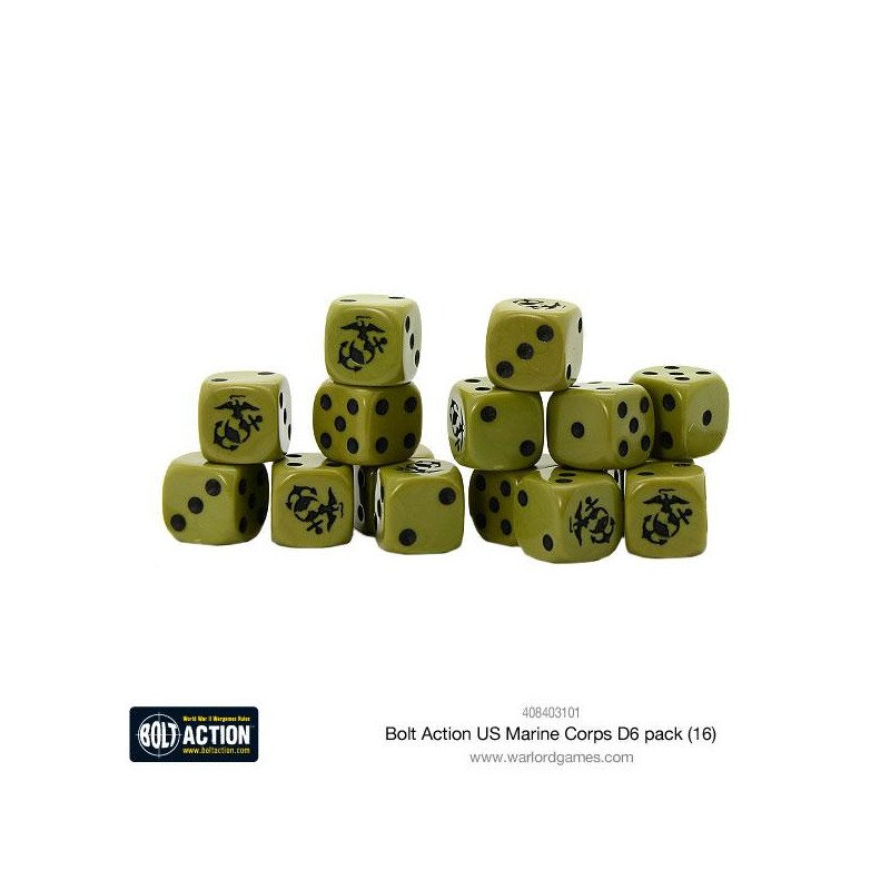 US Marine Corps D6 Dice (16)