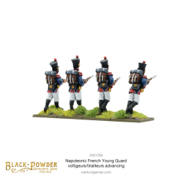Napoleonic French Young Guard Voltigeurs/Tirailleurs Advancing