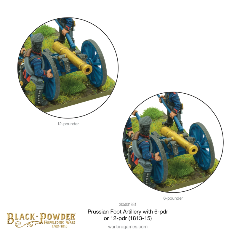 Napoleonic Prussian Foot Artillery with 6- or 12-Pdr (1813-15)