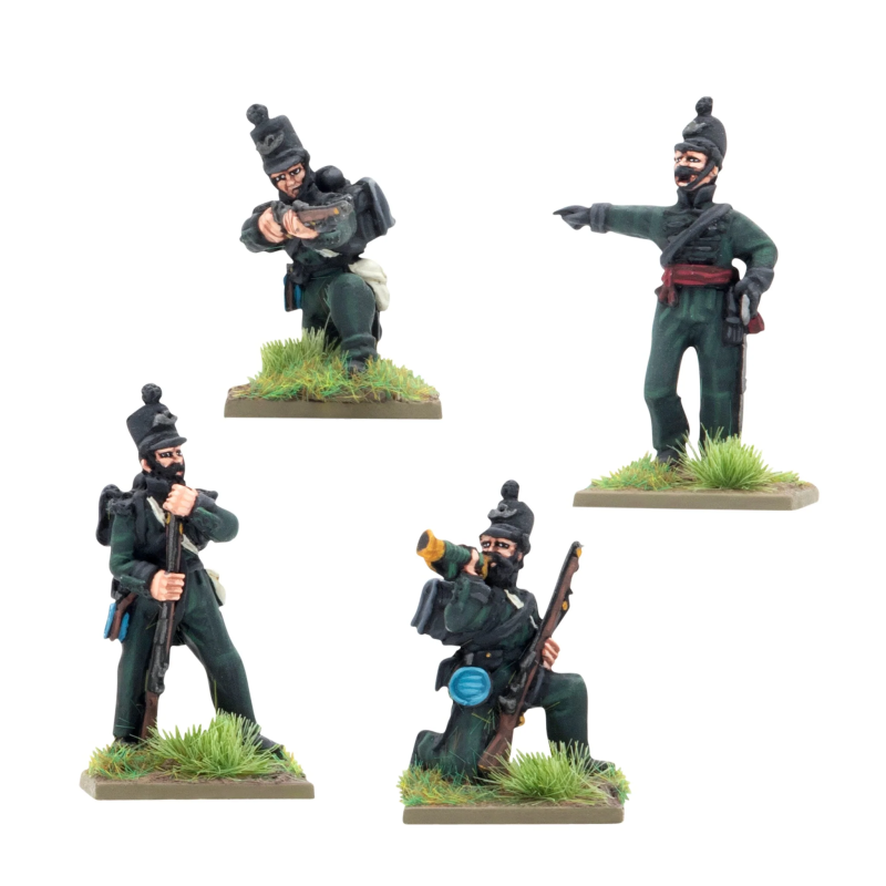 Mando Crimean War británico Rifle Brigade in Shakos