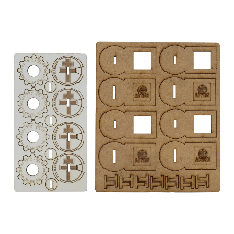 Bolt Action: MDF Unit Pin Markers - British 8th Army