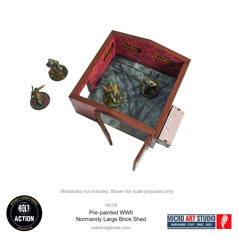 Pre-Painted WW2 Normandy Large Brick Shed