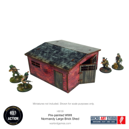 Pre-Painted WW2 Normandy Large Brick Shed