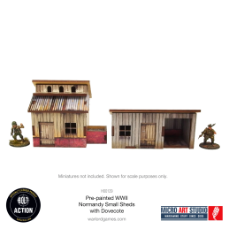 Pre-Painted WW2 Normandy Small Sheds with Dovecote