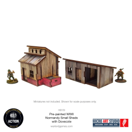 Pre-Painted WW2 Normandy Small Sheds with Dovecote