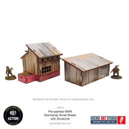 Pre-Painted WW2 Normandy Small Sheds with Dovecote